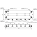 Модульный коллектор MKSS-150-3x25 (до 150 кВт, 2 магистр. подкл. G 1½″, 3 контура G 1″ вверх или вниз)